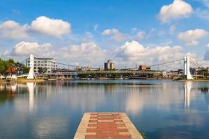 Landschaft von Longtan großen touristischen Teich in der Stadt Taoyuan, taiwan foto