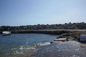 Strand frangokastello in kreta griechenland moderner sommerhintergrund foto