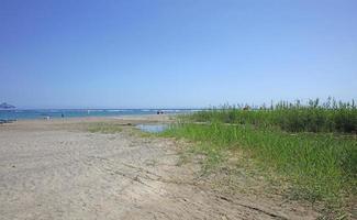 Frangokastello Strand Creta Island Covid-19 Saison Hintergrunddrucke foto