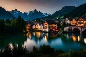 das Dorf von Altenburg, Schweiz. KI-generiert foto