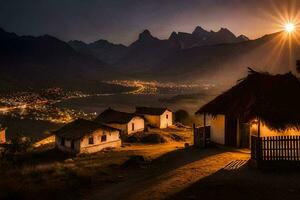 das Dorf von Person, Peru. KI-generiert foto