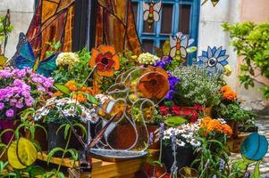 Blumenfest in Girona Temps de Flors, Spanien. 2018 foto