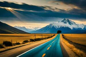 das Straße zu montieren fitzroy, Neu Neuseeland. KI-generiert foto