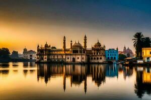 das schön Stadt von Amritsar im Indien. KI-generiert foto