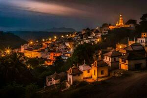 das Stadt, Dorf von Alvorada, Portugal. KI-generiert foto