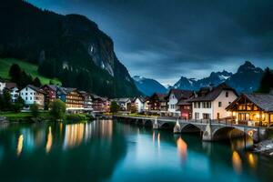 das Dorf von Altenburg, Schweiz. KI-generiert foto