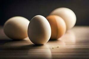 Eier, braun, Weiss, und Schwarz, hd Hintergrund. KI-generiert foto