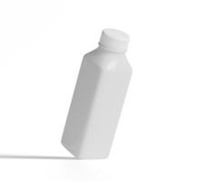 Plastik Flasche Weiß Farbe und solide Textur Rendern 3d Illustration foto