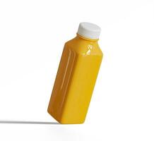 Orange Saft oder Smoothie Saft Flasche Illustration 3d machen foto