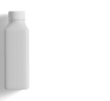 Plastik Flasche Weiß Farbe und solide Textur Rendern 3d Illustration foto