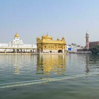 schön Aussicht von golden Tempel - - Harmandir sahib im Amritsar, Punjab, Indien, berühmt indisch Sikh Wahrzeichen, golden Tempel, das Main Heiligtum von sikhs im Amritsar, Indien foto