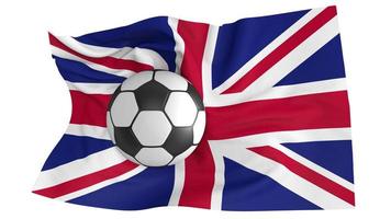 Weltflagge mit Fußball foto