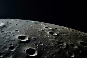ein Foto von das Mond atemberaubend Oberfläche ai generativ