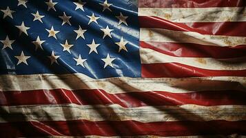 Original amerikanisch Flagge Hintergrund Bild, hoch Auflösung ai generiert foto