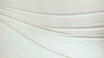 Weiß texturiert Baumwolle Leinen- faltig Hintergrund foto