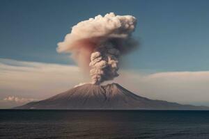 Natur Katastrophe vulkanisch Eruption ai generiert foto