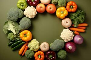 mischen Gemüse isoliert mit Pastell- Hintergrund Fachmann Werbung Fotografie ai generiert foto