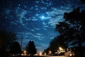 Himmel beim Nacht Situation ai generiert foto