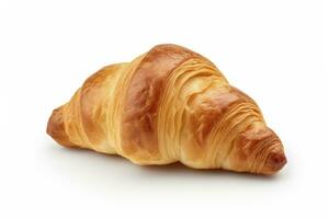 Croissant isoliert auf Weiß Hintergrund. ai generiert foto