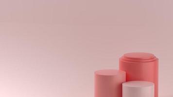 minimalistische Rosatöne Produktbühne für Produktpräsentation oder Promo