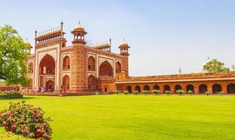 Taj Mahal Tadsch Mahal Great Gate Agra Uttar Pradesh Indien. foto