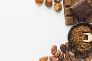 Kakaobohnen Kastanien kopieren Raum. Auflösung und hochwertiges schönes Foto