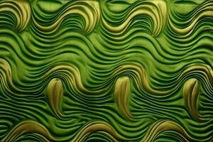 Grün und Gold abstrakt Hintergrund. neural Netzwerk ai generiert foto