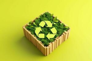 recyceln Umgebung Tag Konzept. generativ ai foto