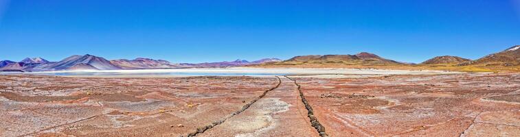 Landschaft von das versteckt baltinache Lagunen - - Atacama Wüste - - Chile. foto