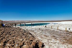 Landschaft von das versteckt baltinache Lagunen - - Atacama Wüste - - Chile. foto