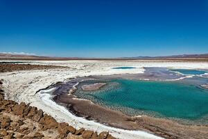 Landschaft von das versteckt baltinache Lagunen - - Atacama Wüste - - Chile. foto