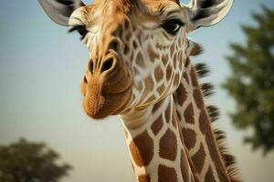 Giraffe. Hintergrund. ai generativ Profi Foto