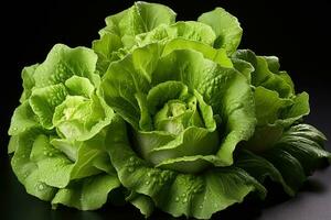 Fotos von Grüner Salat bereit zu Dienen im Innen- Studio ai generiert