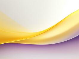 ein abstrakt lila und Gelb Präsentation Hintergrund mit gebogen Linien dekorativ Grenzen und leeren Raum - - ai generiert foto