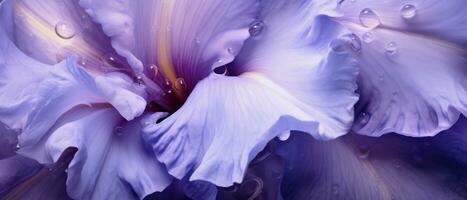 Nahansicht von ein Iris blühen. ai generativ foto