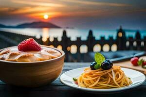 das Beste setzt zu Essen im Hong Kong. KI-generiert foto