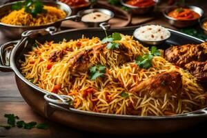 indisch Essen ist ein Beliebt Gericht im das vereinigt Zustände. KI-generiert foto