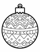 schwarz und Weiß Färbung Seite zum Kinder mit ein Weihnachten Baum Flitter foto