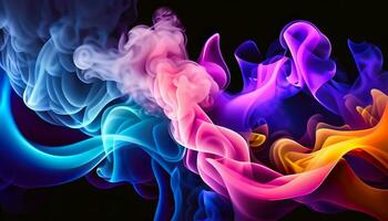 rauchen Textur von modisch abstrakt Hintergrund. kreativ fließend dynamisch rauchig Welle. ai generativ foto