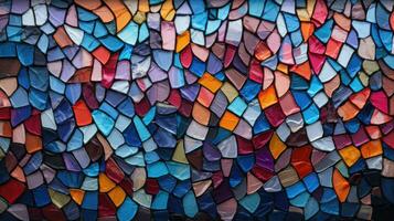 ein bunt Mosaik hd Textur Hintergrund höchst detailliert ai generativ foto