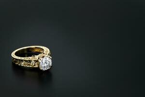 Jahrgang Gold Diamant Ring foto