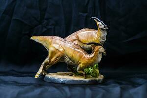 Parasaurolophus Dinosaurier im das dunkel foto