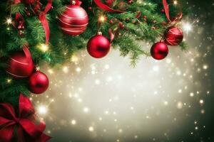 festlich Weihnachten Baum Hintergrund ai generativ foto