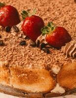 Fingerlecken hausgemacht Gourmet-Stil Tiramisu Kuchen foto