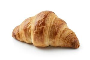 Croissant isoliert auf Weiß Hintergrund. ai generiert foto