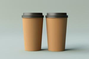 einfach Papier Kaffee Tasse im isoliert einfach Hintergrund generativ ai foto
