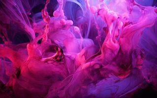 Flüssigkeit Kunst abstrakt bunt Texturen im lila Ton , generiert durch ai foto