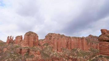 Binggou Danxia Landschaftsgebiet in der Provinz Sunan Zhangye Gansu, China. foto