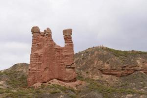 Binggou Danxia Landschaftsgebiet in der Provinz Sunan Zhangye Gansu, China. foto