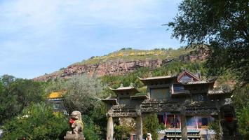 Tulou-Tempel des Beishan-Berges in Xining Qinghai China. foto